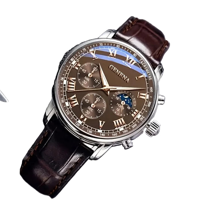 Aurelius Lux – Pulseira de Couro Premium